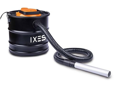 IXES Aschesauger IX-AS20 mit Filterreinigungsfunktion Ruß Staubsauger Kaminsauger Aschestaubsauger Kaminstaubsauger - für Grill Ofen | 20L Metallbehälter | 1200W Leistung | Blasfunktion |1,2m Schlauch von IXES