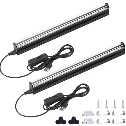 IXYHKB 2 Stück UV Schwarzlicht Lamp Bar, Schwarzlicht Röhre LED, 395-400nm LED Lamp Blacklight, Schwarzlicht Strahler LED, UV LED Blacklight für Disco, Glow Party, Party Zubehör Bühnenbeleuchtung von IXYHKB