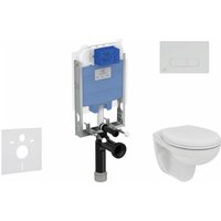 ProSys - Set - Vorwandelement, Klosett und WC-Sitz Eurovit, Betätigungsplatte Oleas M1, Rimless, SoftClose, chrom ProSys80M SP126 - Ideal Standard von Ideal Standard