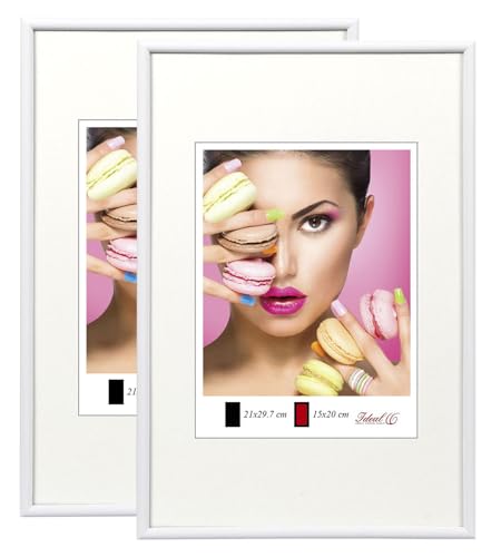 IDEAL TREND 2er 3er 5er Pack Photo Style Set Bilderrahmen Wanddeko Collage Poster Kunststoff Rahmen: Farbe: 2er Pack Weiß | Format: 20x30 von IDEAL TREND