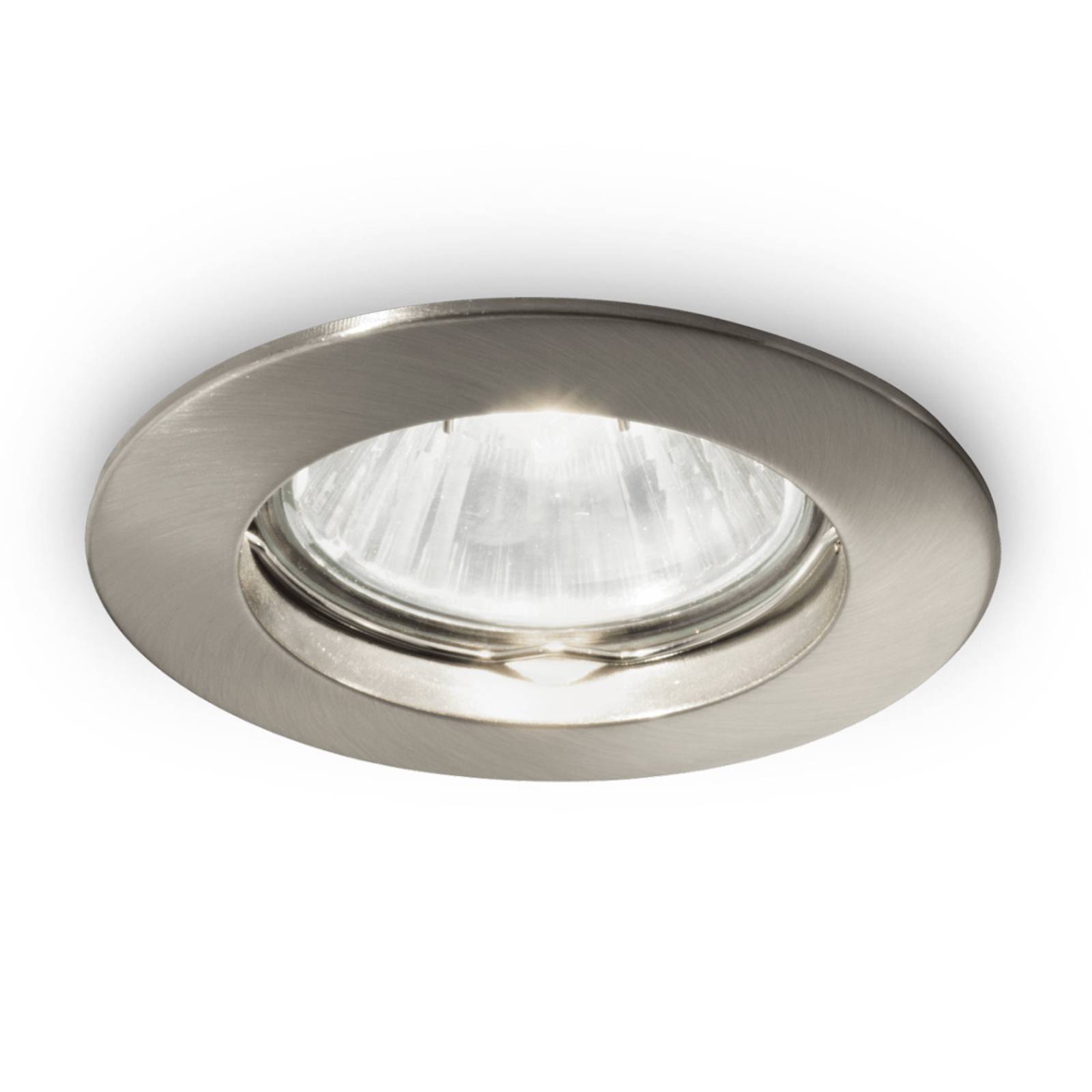 Deckeneinbaulampe Jazz, rund, GU10, nickel von Ideallux