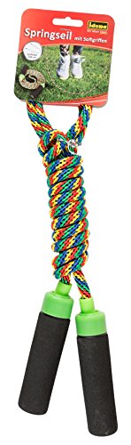 Idena 40096 - Springseil mit Softgriffen für Kinder, Länge ca. 2,3 m, als Freizeitsport, für Bewegungsspiele und verschiedene Tricks von Idena