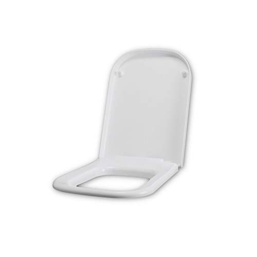 WC-Sitz für GalASSIA MEG als Original-Thermo-WC-Sitz mit weißem Scharnier aus Edelstahl, normaler oder langsamer Softclose – Scharnier/Schließe: lose (Soft Close) von Idrotop