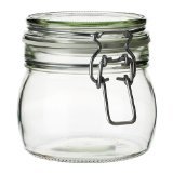 IKEA KORKEN Glas mit Deckel, durchsichtig, 0,5 l., Doppelpackung von Ikea