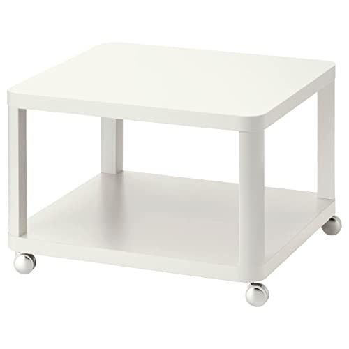 IKEA Tingby 202.959.25 Beistelltisch auf Rollen, Weiß, Größe 63 x 63 cm von Ikea
