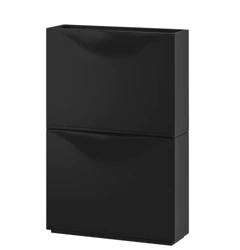 IKEA Trones Schuhschrank / Aufbewahrung 50,8 x 19,8 x 39,5 cm, 2 Stück, schwarz, 18 x 52 x 39 von IKEA