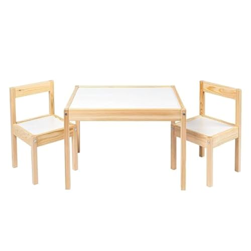 Ikea LATT-Kindertisch mit 2 Stühlen, weiß, Kiefer, beige, Table with 2 Chairs von Ikea