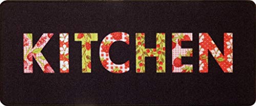 oKu-Tex Deco-Flair Fußmatte Küche/Küchenläufer, Gummi, Kitchen Blumen, 45 x 75 cm von oKu-Tex