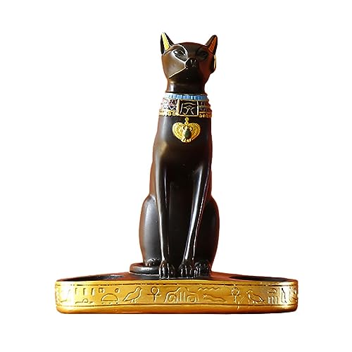 Ägyptische Katzenstatue,Harz Kerzenhalter Katzenstatue Ägyptisch - Vintage-Wohnkultur, kreativ für Esstisch, Wohnzimmer, TV-Schrank, Schlafzimmer, Schreibtisch Imtrub von Imtrub