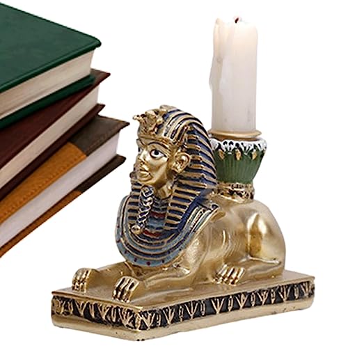 Kerzenhalter Ägyptisches Dekor - Tischdekoration - Ägyptische Gott-Göttin-Skulptur, Harzfigur, Partyzubehör, Tischdekoration, Heim-Desktop-Dekoration Imtrub von Imtrub