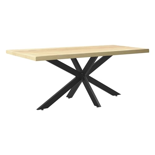 In And OutdoorMatch Matrix Fußtisch Joopie - Oberau Fußtisch - 98x58x43cm - Matt Schwarz - Stilvoller Esstisch - Luxuriöser Tisch von In And OutdoorMatch