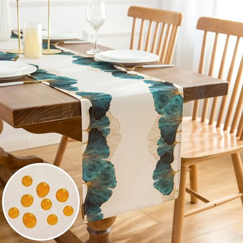 Inhobbok Tischläufer Modern Frühling Tischläufer Sommer Tischläufer Polyester Muster Wohnzimmer Tischwäsche für Drinnen und Draußen Party Wohnzimmer Dekor von Inhobbok