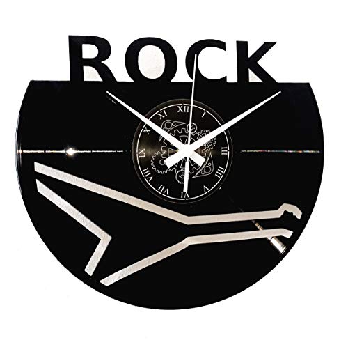 Instant Karma Clocks Wanduhr aus Vinyl Schallplatte Band Gitarre Bass Musiker Musikinstrumente Gruppe Rock Musikband von Instant Karma Clocks