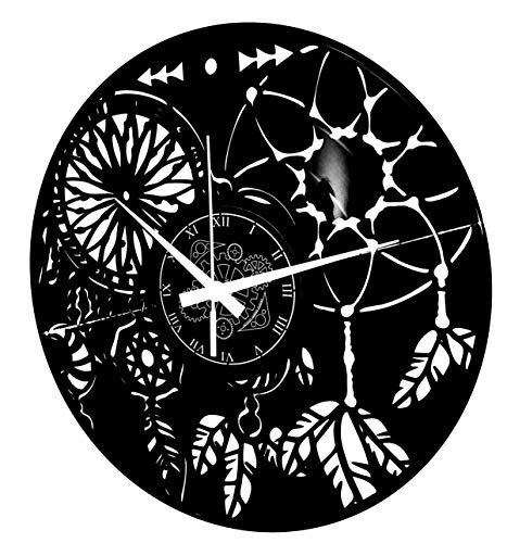 Instant Karma Clocks Wanduhr aus Vinyl Traumfänger Dreamcatcher Ethnic Schlafzimmer von Instant Karma Clocks