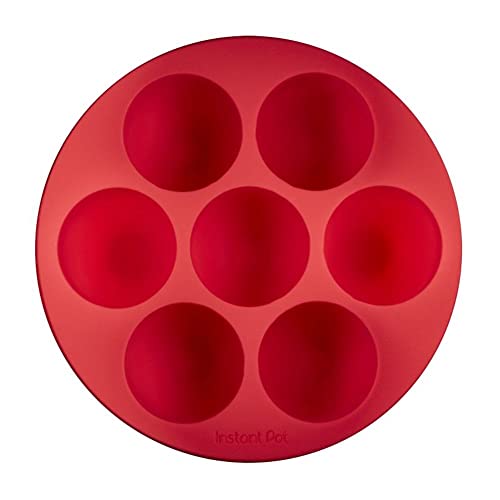 Instant Pot 5252242 Eierbeißpfanne mit Deckel Offizielles Silikon-Zubehör, 2.5 Ounces, Rot von Instant Pot