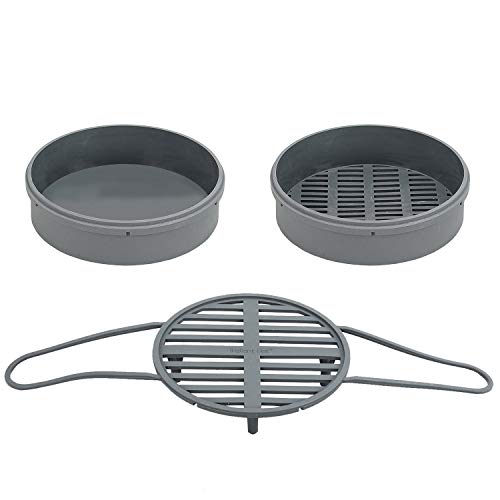 Instant Pot IP-Silicone Steamer Insert Dampfgarer-Set, Lebensmittelechtes Silikon, grau von Instant Pot