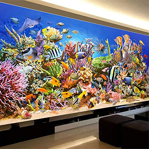Instarry 5D DIY Diamant Painting Bilder Groß Unterwasserwelt Korallenriff Room Decor 120x50 cm von Instarry