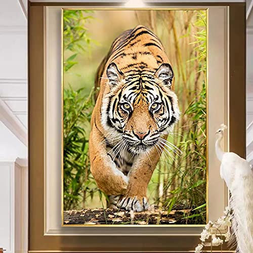 Instarry DIY 5D Diamond Painting Set Full Groß Tiger Wall Decoration 60x40 cm von Instarry