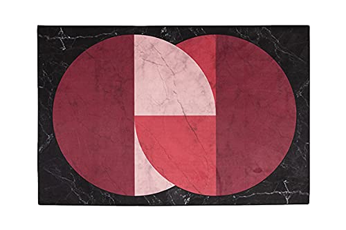 Intempora TAPIMO038 Teppich, Polyester, schwarz/rosa, 80x130 von Intempora
