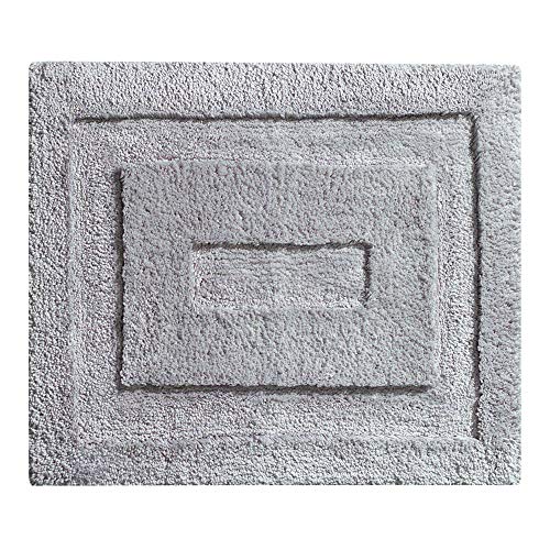 InterDesign iDesign Spa Kleiner Mikrofaser-Duschteppich, Badematte für Meister, Gäste, Kinderzimmer, Eingangsbereich, 53,3 x 43,2 cm, Grau von InterDesign