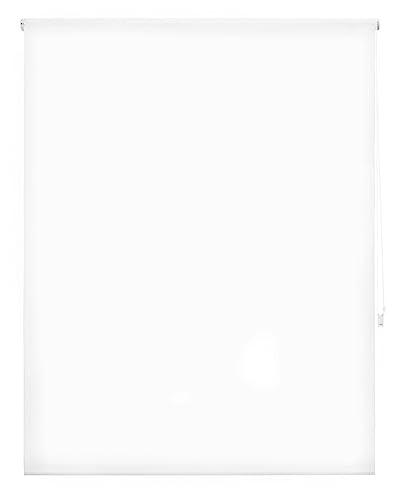 INTERBLIND | Premium Rollo, lichtdurchlässig, glatt, 160 x 175 cm (Breite x Höhe), Stoffmaß 157 x 170 cm, lichtdurchlässig, weiß, Premium Fensterrollo von Interblind