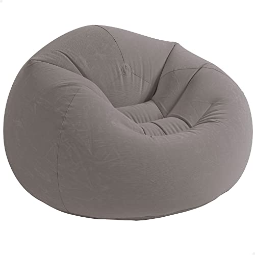 Intex Beanless Bag Chair Inflating Furniture - Bean Bag - 1.14 m x 1.14 m x 71 cm, Grey von Intex