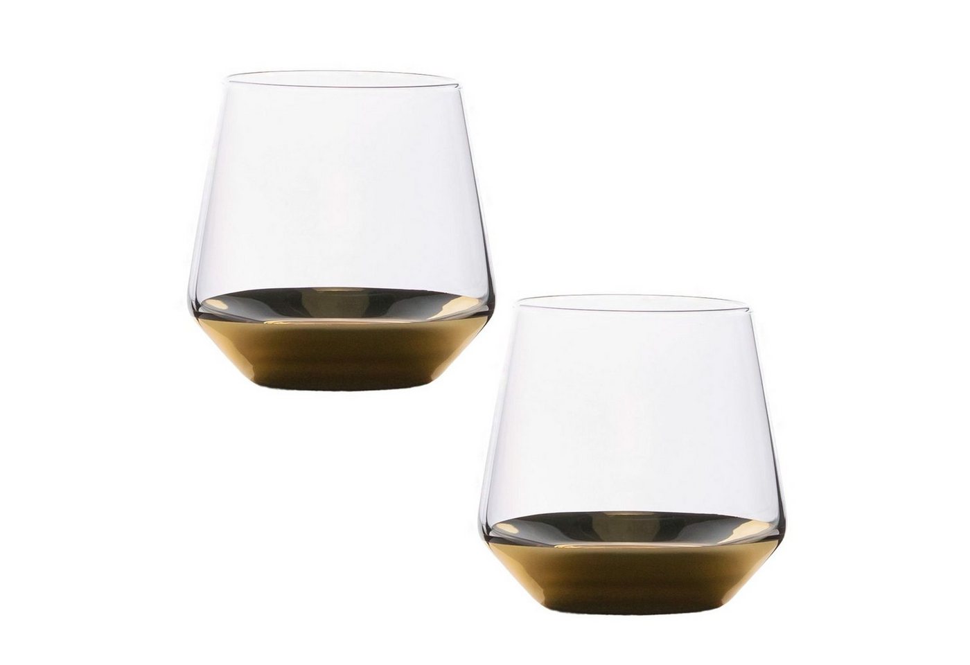 Intirilife Gläser-Set, Glas, Trinkglas Set Wasserglas Saftglas Becher Kristallglas 350ml von Intirilife