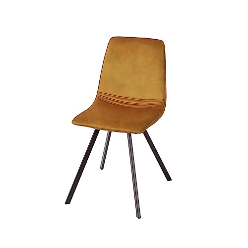 Invicta Interior Retro Stuhl Amsterdam Chair senfgelb Samt Designklassiker Esszimmerstuhl Küchenstuhl von Invicta Interior