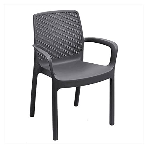 Stapelbarer Stuhl mit Rattaneffekt, Made in Italy, weiße Farbe, Maße 54 x 82 x 60,5 cm von Ipae-Progarden