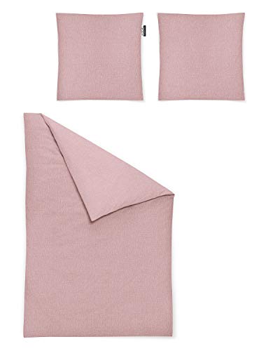 Irisette Essential Mako-Satin Bettwäsche Carla rosa, Kissenbezug einzeln 40x80 cm von Irisette Essential