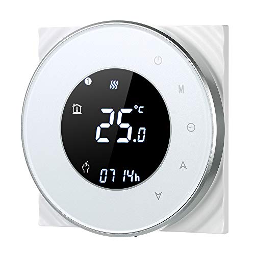 Irishom Wi-Fi-Thermostat für Gaskessel, digitales Thermostat, programmierbares LCD-Display, Touchscreen mit Hintergrundbeleuchtung, Sprachsteuerung, Chronothermostat BHT-6000-GC von Irishom