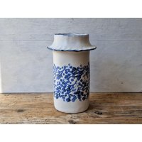 Große Blaue Und Weiße Geblümte Keramikvase Handgefertigt, Handgefertigte Vase Für Blumen, Gastgeschenk von IslaClayCeramics