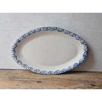 Ovale Servierplatte, Handbemaltes Keramiktablett, Langlebiges Steinzeug, Spülmaschinenfest von IslaClayCeramics