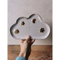 Wolken Servierplatte Aus Keramik von IslaClayCeramics