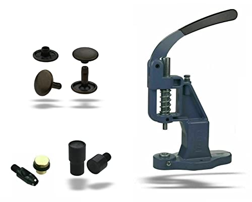 Ista Tools Nietenpresse Set Hohlnieten + Lochpfeife + Hohlnieten Werkzeug + 100 STK. rostfreie Hohlnieten Doppelkopf (7 x 8 mm, Antik) von Ista Tools