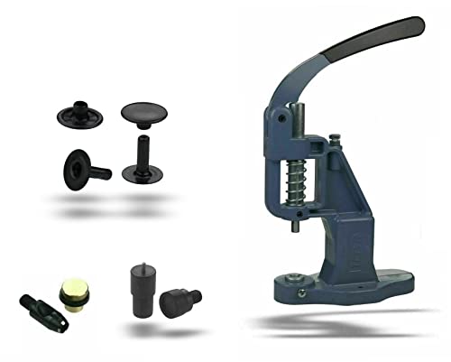 Ista Tools Nietenpresse Set Hohlnieten + Lochpfeife + Hohlnieten Werkzeug + 100 STK. rostfreie Hohlnieten Einzelkopf (7 x 8 mm, Schwarz) von Ista Tools