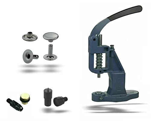 Ista Tools Nietenpresse Set Hohlnieten + Lochpfeife + Hohlnieten Werkzeug + 100 STK. rostfreie Hohlnieten Einzelkopf (7 x 8 mm, Silber) von Ista Tools