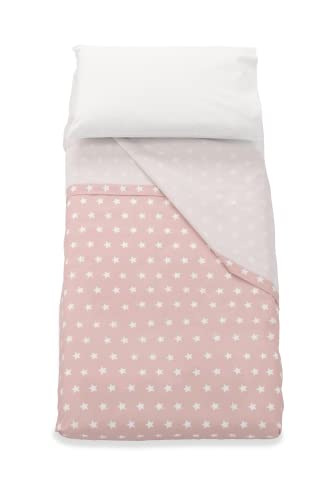 3-teiliges Bettwäsche-Set aus Baumwolle, für Babybett, rosa von Italbaby