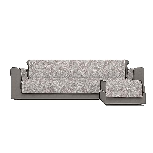 Italian Bed Linen Glamour Rutschfester Sofabezug mit rechter Halbinsel, Braun, 240 cm von Italian Bed Linen