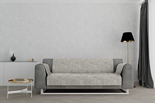 Italian Bed Linen “Glamour” rutschfest Sofa Abdeckung, Beige, 3 Plätze von Italian Bed Linen