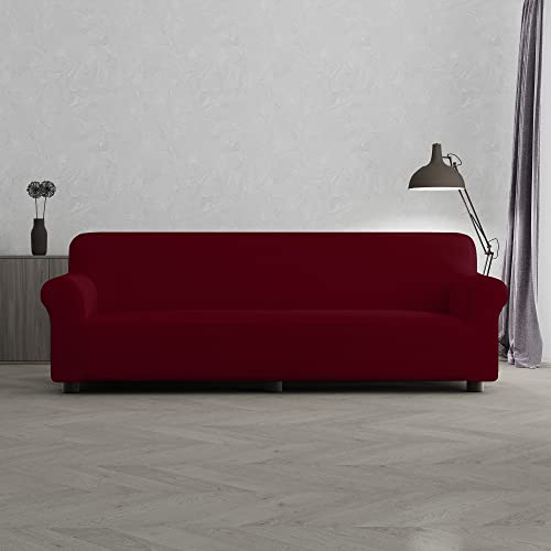 Italian Bed Linen Piu Bello Sofabezug bielastico ausziehbar, Bordeaux, 4 PLÄTZE von Italian Bed Linen