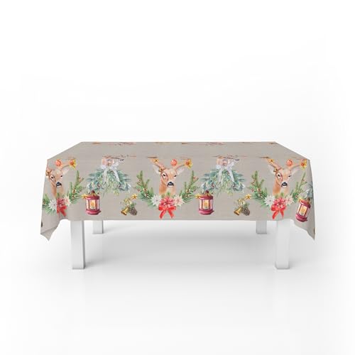 Schmutzabweisende Tischdecke Made in Italy, MAGICO Natale, 150 cm von Italian Bed Linen
