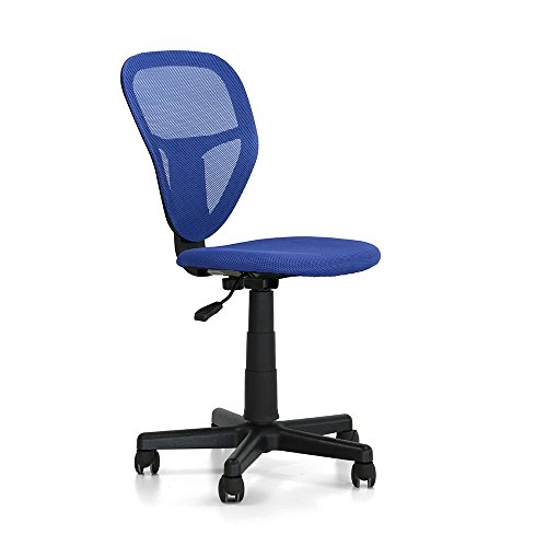 Italian Concept 85 Sessel Task, Metall lackiert, Polypropylene, Polyurethan, Textur, blau, 40 x 49 x 91.5 cm von Italian Concept