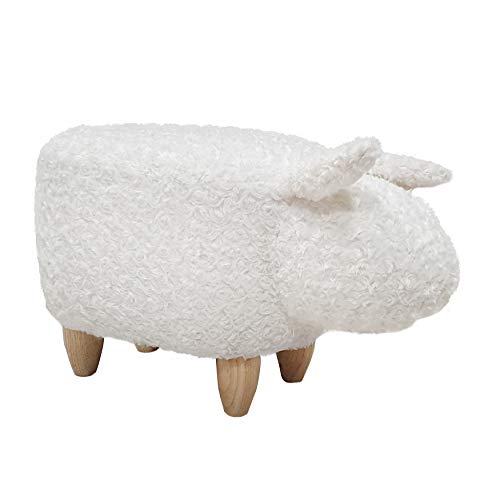 Italian Concept Sheep Pouff, 63 x 32 x 36, Weiß von Italian Concept
