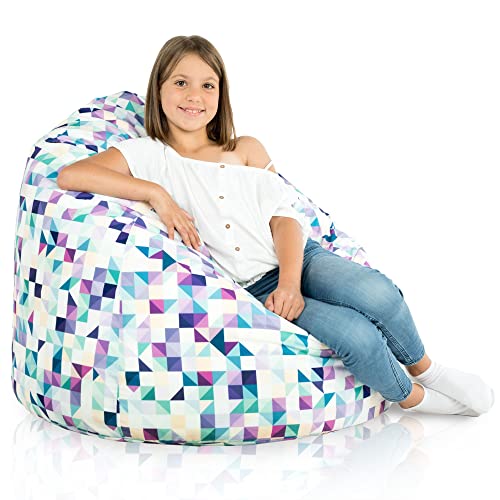 Italpouf Sitzsack XL, Indoor, Sitzsack Sessel für Kinder, Riesensitzsack, EPS Perlen Füllung, Abnehmbarer Bezug, Maschinenwaschbar, Kindersessel, Zertifiziert, 3D von Italpouf