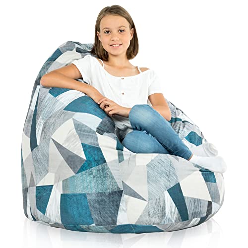 Italpouf Sitzsack XL, Riesensitzsack, Sitzkissen, Indoor & Outdoor, Sitzsack Sessel für Kinder und Erwachsene, EPS Perlen Füllung, Abnehmbarer Bezug, Wasserdicht, Zertifiziert, Abstrakt von Italpouf