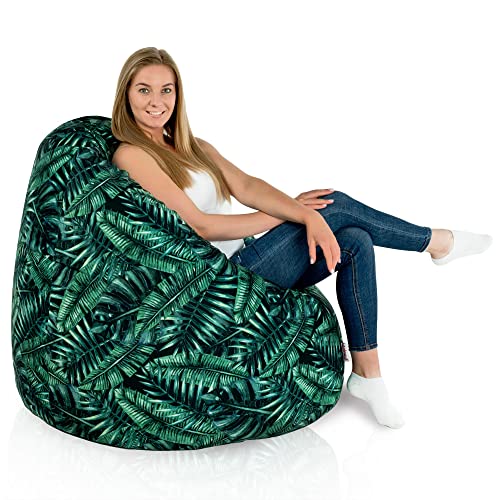 Italpouf Sitzsack XXL, Indoor, Große Sitzsack Sessel für Kinder und Erwachsene, Riesensitzsack, EPS Perlen Füllung, Abnehmbarer Bezug, Maschinenwaschbar, Zertifiziert, Forrest von Italpouf