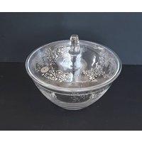 Seltene Sehr Große Kristall Schale Signiert "Robert Design 925 Silber" Silber Dekor Platte Weihnachtstisch Weihnachten Geschenk von ItalyVintageDream