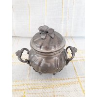 Vintage Italien Zinn Zuckerdose Amphore Mit Deckel Dose Dekorierte Küchendekorationen Tischdekoration Geschirr Geschenk Für Mama von ItalyVintageDream