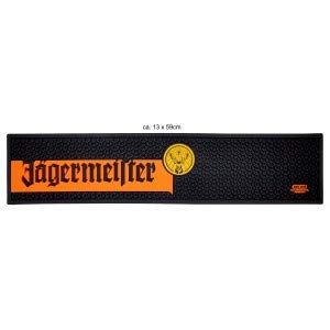 Jägermeister Barmatte Gummimatte Bar Unterlage schwarz orange gelb ca. 13 x 59cm von Jägermeister
